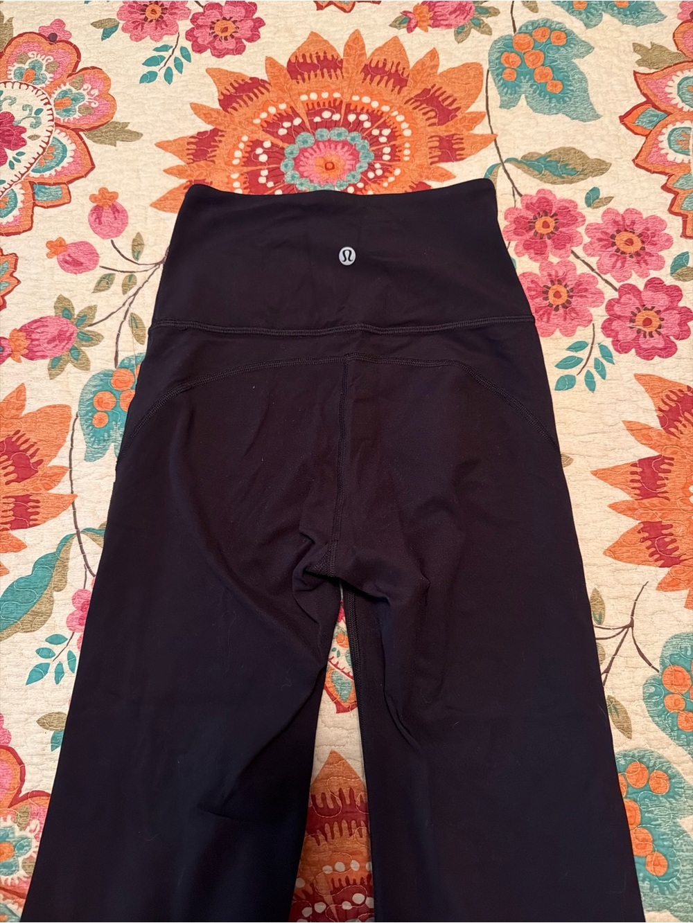 Lululemon Black Flared Yoga Pants - Picture 3 of 3